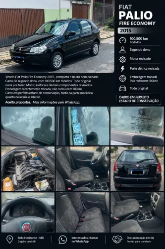 Fiat Palio 1.0/ Trofeo 1.0 Fire/ Fire Flex 4P 2015