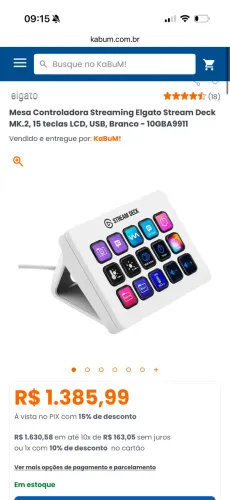 Mesa controladora Streaming Elgato Stream Deck MK.2