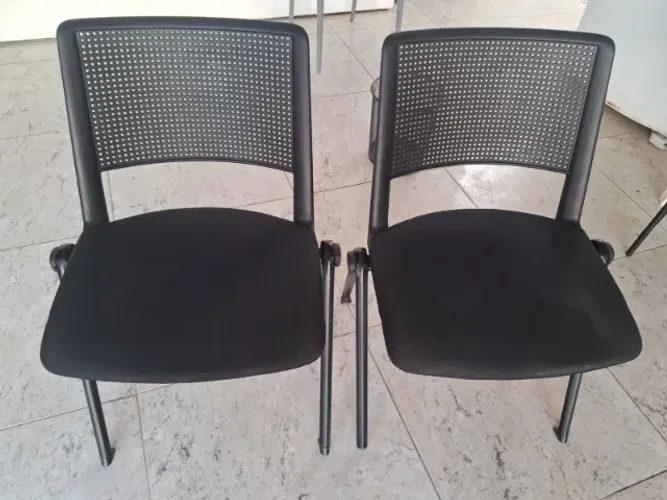 Cadeira Fixa Up Preto 2 unidades