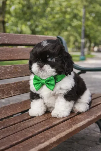 Príncipe encantador filhote de shih tzu macho chocolate! Imperial 