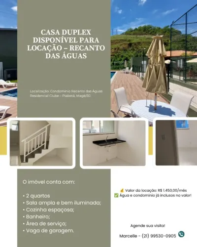 CASA DUPLEX PARA LOCAÇÃO