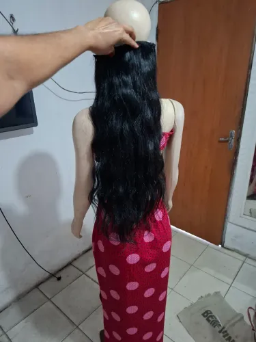 Tela de mega hair tecida no tear