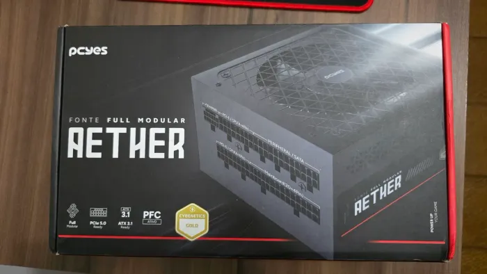 Fonte PCYes Aether 750W Full Modular Cybenetics Gold - Completa, Estado de Nova