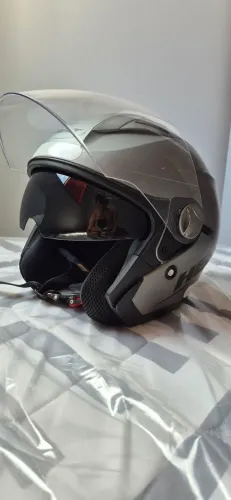 Capacete Helt Aberto City Machina Com Óculos Fumê Tamanho 60