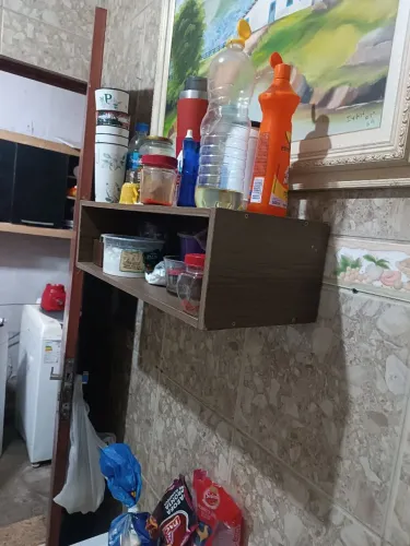 Balcão cozinha madeira mais porta treco multi uso aéreos 
