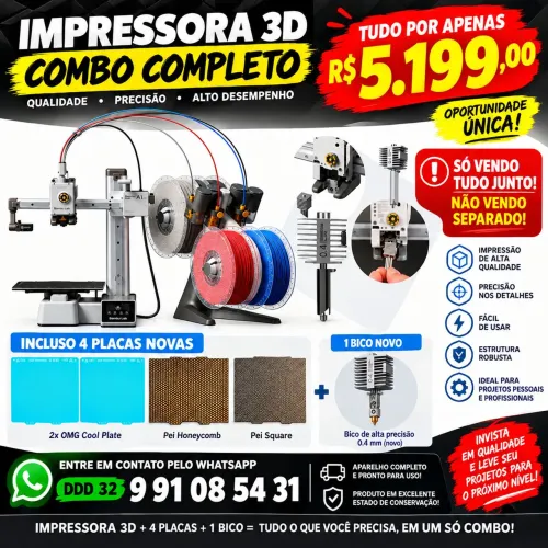 Impressora 3D Bambu Placas Bico Leia O Anuncio
