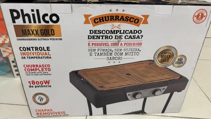 Churrasqueira Elétrica Philco PCQ1810D Maxx Gold 1800W (leia o anúncio)