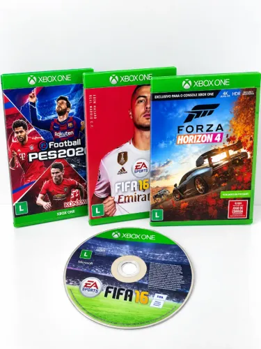 Lote 4 Jogos Xbox One - Forza Horizon 4 + PES 2020 + FIFA 20 + Fifa 16