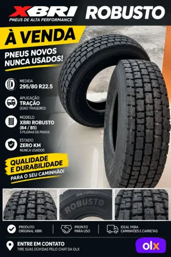 ? 2 Pneus XBRI Robusto B4 295/80 R22.5 ? NOVOS