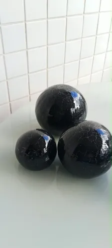 Trio de bolas de decoração