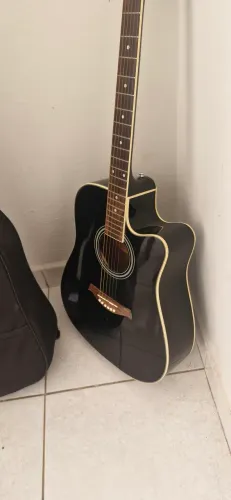 Violão Tagima Kansas Preto + Capa e bateria - Excelente Estado 