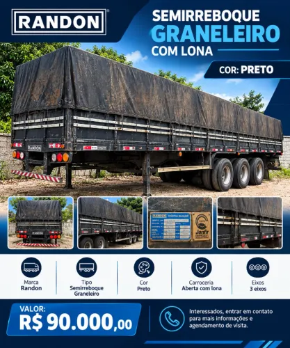 SEMIRREBOQUE PRETO | R$ 90.000