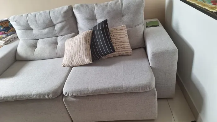 Sofá reclináveis de linho