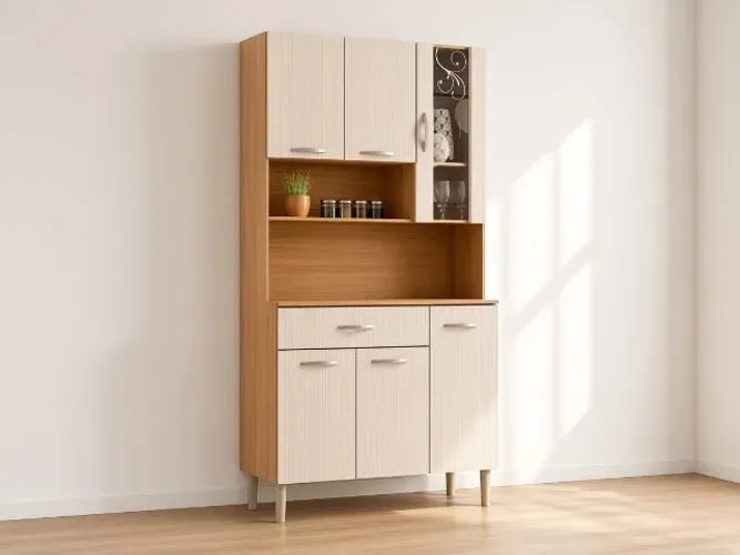 Kit Cozinha Golden Plus 6P 100%MDF Freijó/Soft (NOVO A PRONTA ENTREGA)