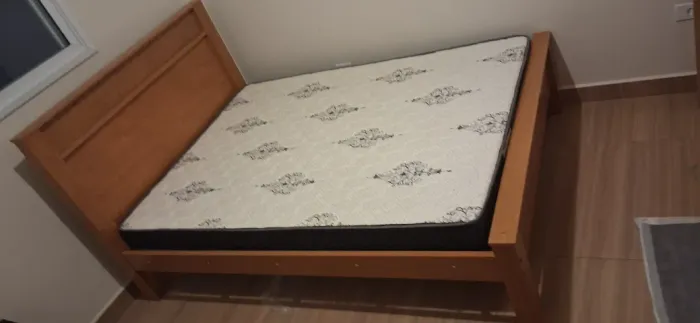 CAMA CASAL COM COLCHÃO