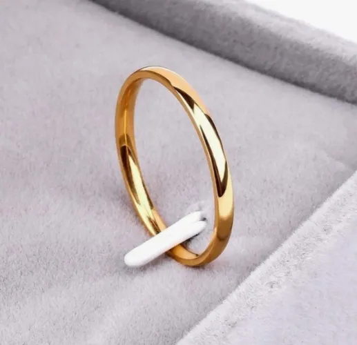 Anel / Aliança banhada ouro 18k