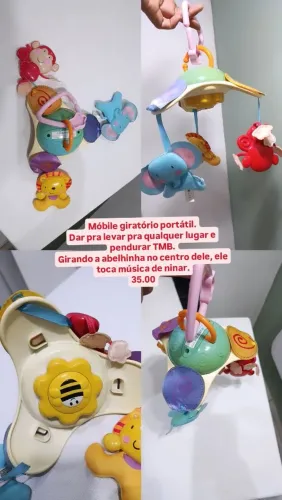 Móbiles musicais chocalhos mordedores 