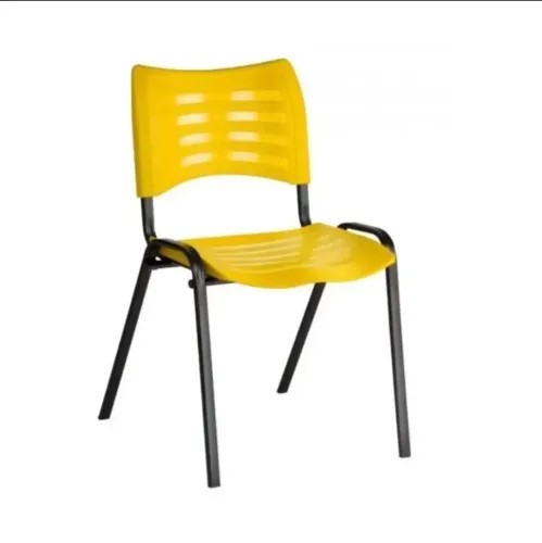 Kit4 cadeiras ISO empílhavel escola igreja consultório banco de atendimento fila de espera
