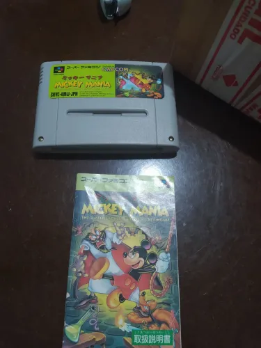 Jogo Mickey mania original+ manual original super famicom