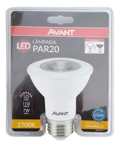 Lampada Led Par 20 Avant Branco Quente 2700k