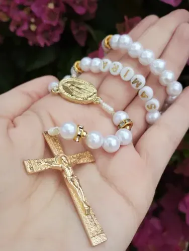 Terço e chaveiro personalizado