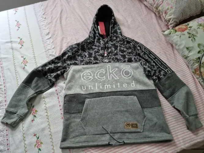 Moletom Ecko Fechado Capuz Masculino Novo Nunca Usado