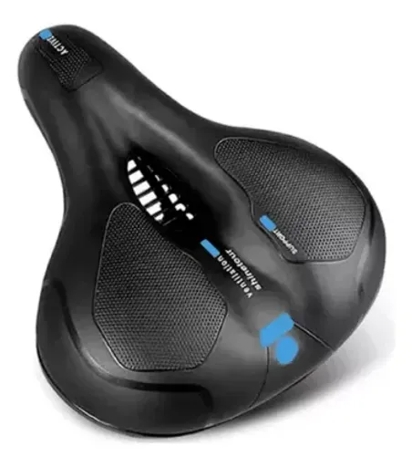 Selim Banco Bike Bicicleta Vazado Confortável Largo 2 Molas Refletor Tam 250 x 200mm z790