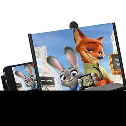 LUPA AMPLIADORA P/TELA DE CELULAR DOBRÁVEL TELA 3D 10 POLEGADAS. PRETA<br>