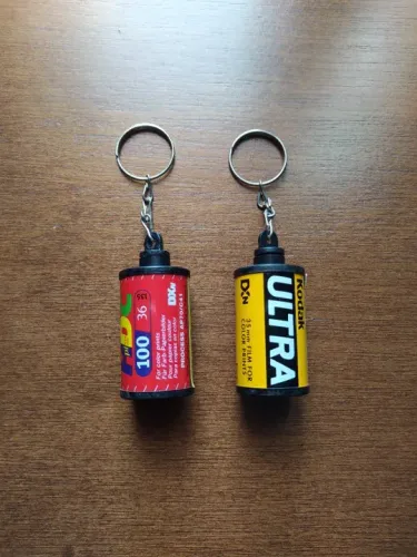 Lote 2 chaveiros rolo de filme fotografias