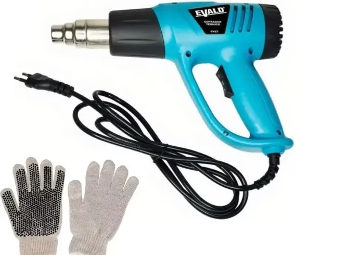 Soprador Térmico 2000W EVALD Profissional 220V + Luvas