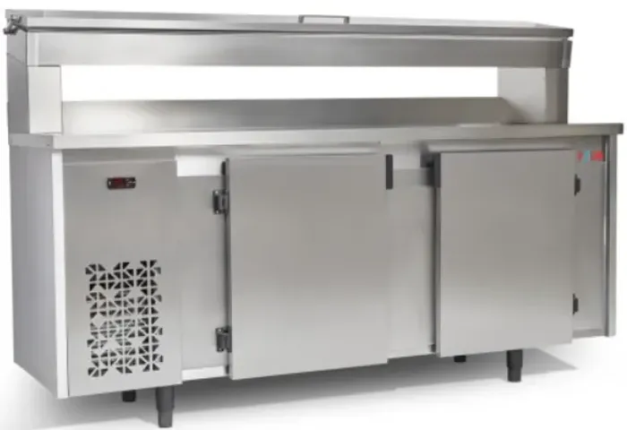 Balcão Condimentador Pizzaiolo Porta Cubas Pronta entrega