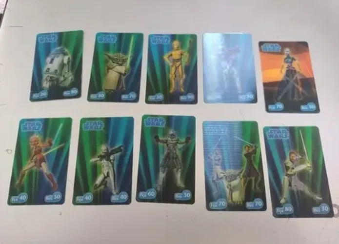 Cards Star Wars 2009 Holograficos - Edição promocional 10 unidades