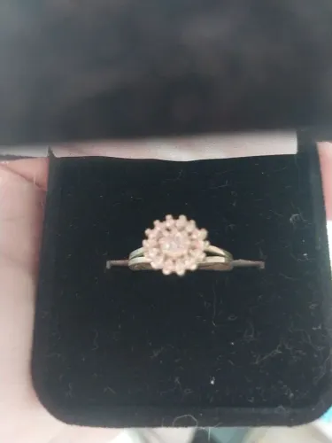 Anel de prata 925 com pedras de zircônia tam. 15/16