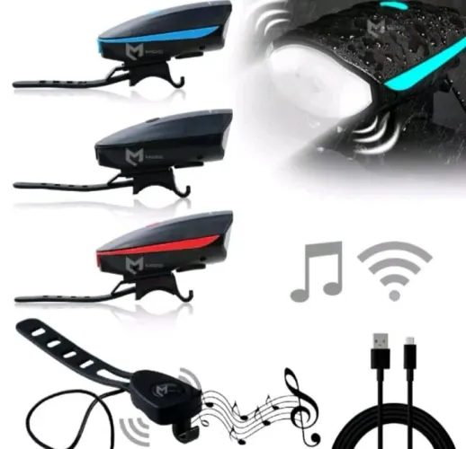 Farol de Bicicleta com Buzina