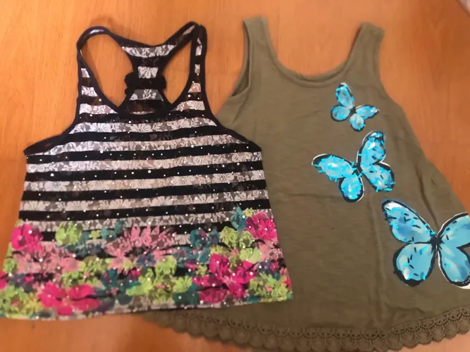 Duas Blusas Infantis Menina tam 14 importadas justice