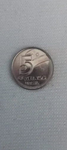 Moeda 5 Centavos De 1989 Com Anverso Marcado Em Ótimo Estado, mais fotos peça no chat