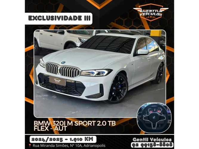 Bmw 320i 2025 2.0 16v turbo flex m sport automático