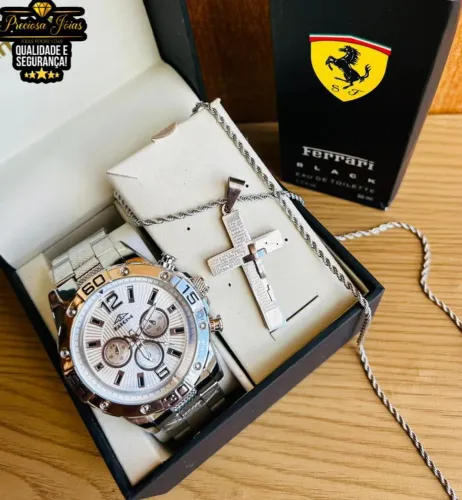 Kit patrão relógio resistente a água c