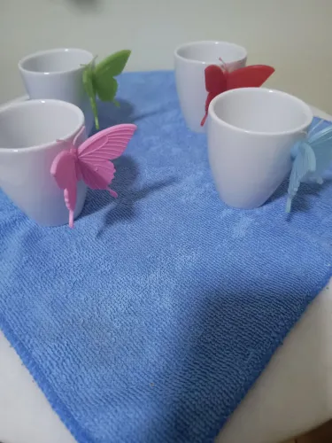 Conjunto 4 Canecas de chá Potiron Paris Céramique Asas de borboleta 