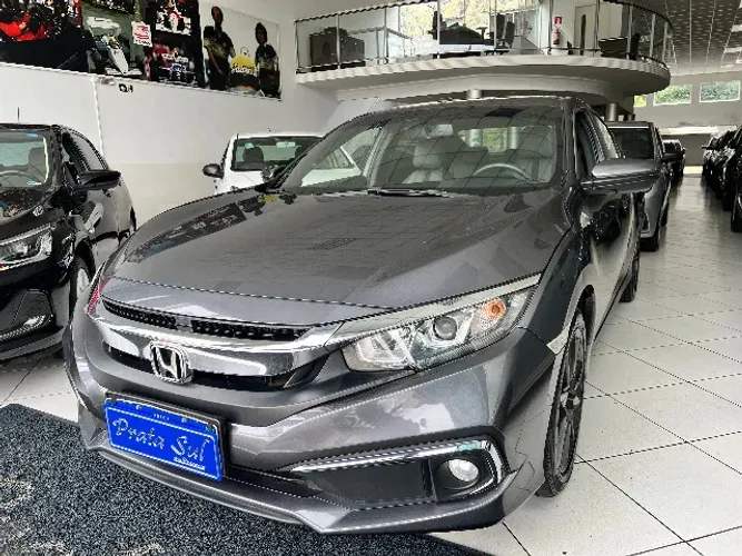 Civic EX 2.0 Aut Flex 2021 Todas Revisões Concessionária, Periciado, Pneus Novos, Couro