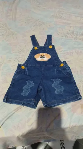 Jardineira infantil menino tamanho M só usou uma vez 