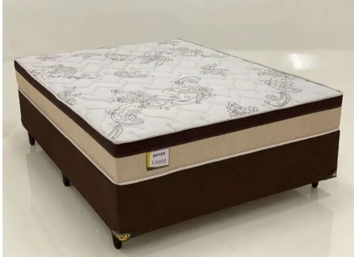 Cama Box Casal base e colchão BIFLEX Lisbon