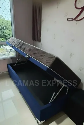 Baú Solteiro Azul Escuro