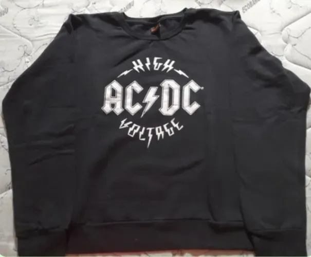 Blusa Moletom ACDC Banda Rock And Roll Hard sem capuz