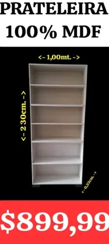PRATELEIRA 100% MDF, LEIAM: