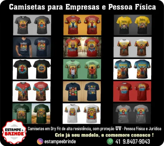 Camisetas Personalizadas para Empresa e Pessoa Fisica