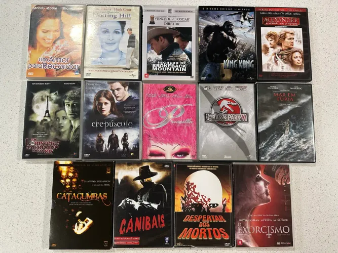 Lote 14 DVDs: Do Romance ao Terror, Ação e Clássicos!
