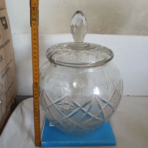 Pote de Vidro Decorativo com Tampa