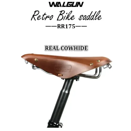 Selim de bicicleta clássica Walgun rr175 - Couro bovino - Mesmo Nivel do selim Brooks