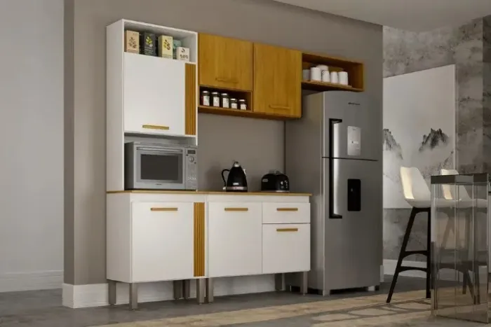 Armário para Cozinha 04 Peças Modulada. São Produtos Novos Direto da Fábrica!